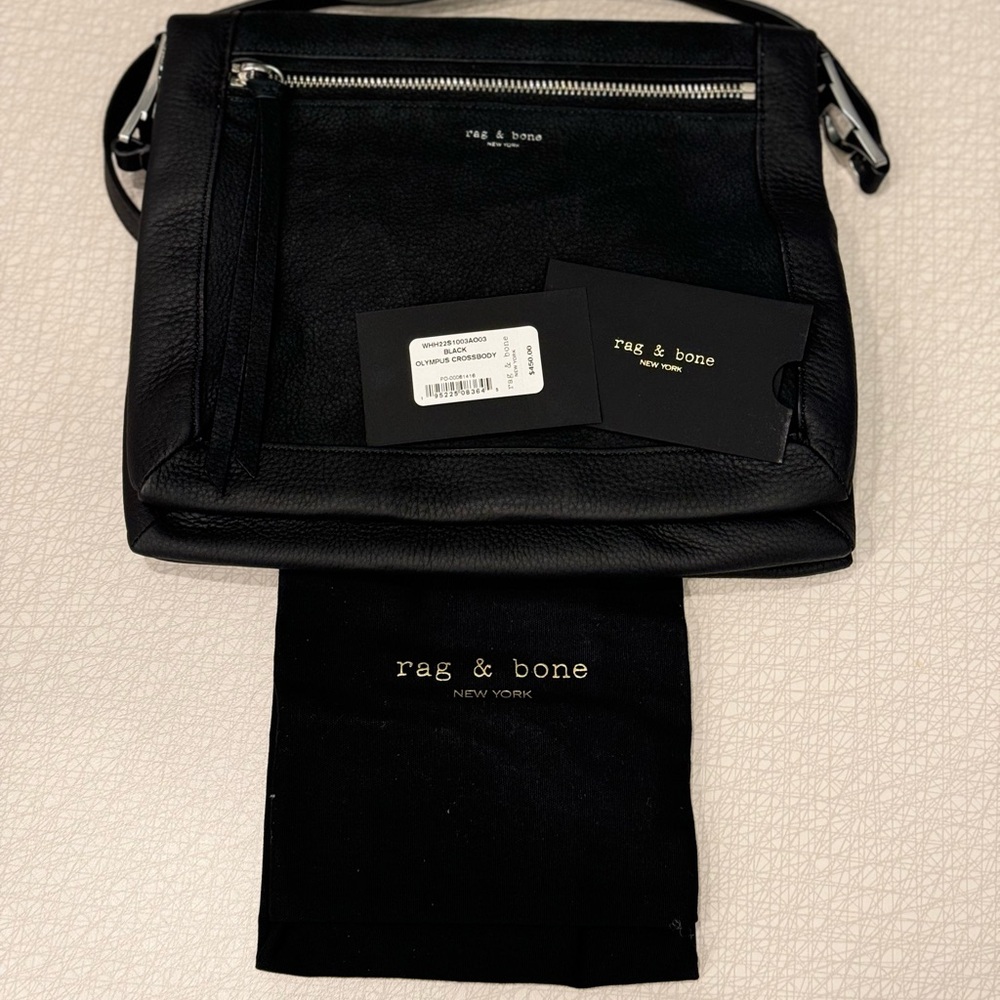 NEW Rag & Bone Olympus Crossbody Black Leather Sholder Bag